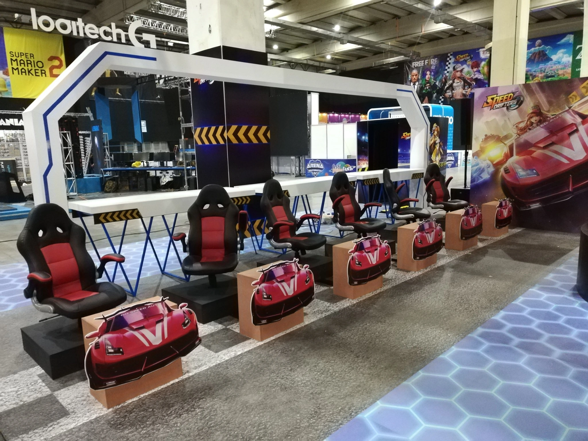Espacio de experiencia de marca en exhibición